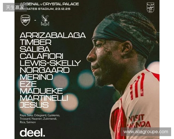 阿森纳vs水晶宫:热苏斯、凯帕首发,恩凯蒂亚战旧主